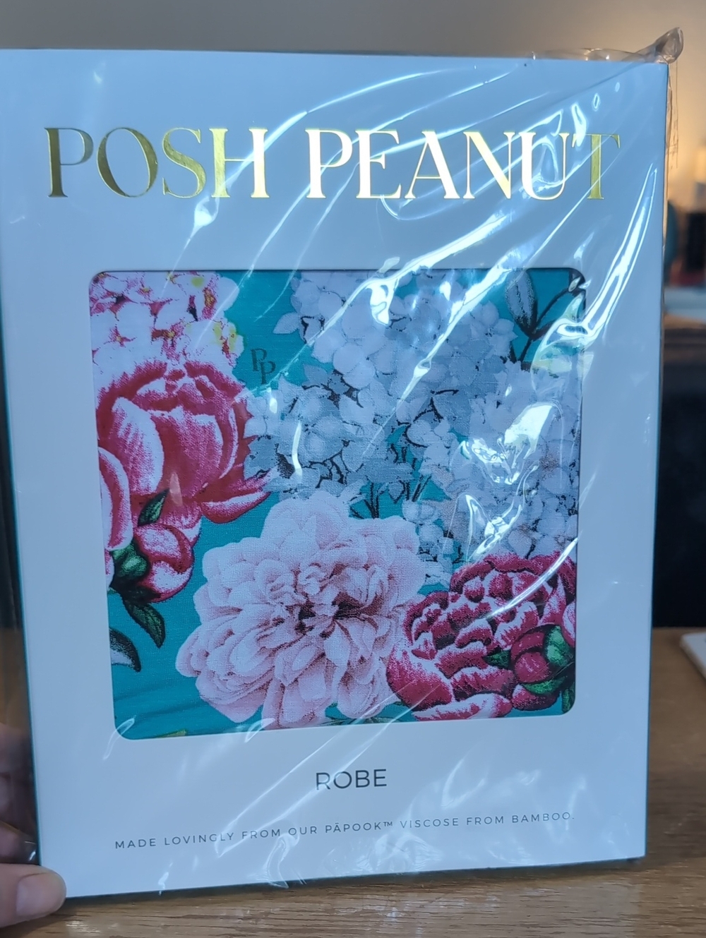 Posh Peanut Teal Floral Robe